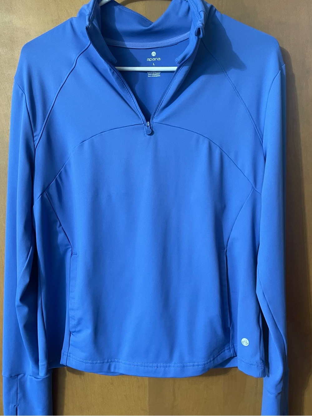 Apana Bright Blue Half-Zip Active Top